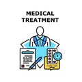 Medical Treatment Sick Concept Color Illustration