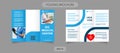 Medical trifold brochure. Flyer for a private medical center Royalty Free Stock Photo