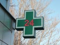 Medical twenty-four-hour drugstore signboard