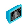 Ultrasonic diagnostic machine isometric icon