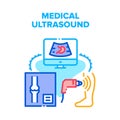 Medical Ultrasound Device Vector Concept Color