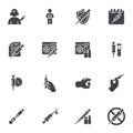 Medical vaccination vector icons set Royalty Free Stock Photo