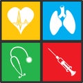 Medical vector icon set Royalty Free Stock Photo