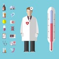 Medical vector icon set Royalty Free Stock Photo