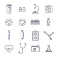 Medical vector icon set Royalty Free Stock Photo