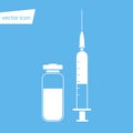 Medical vector syringe for injection vaccine
