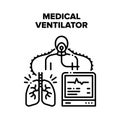 Medical Ventilator Equipment Vector Concept