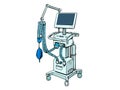 Medical ventilator, treatment of lung diseases, coma