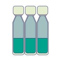 Medical vial medicine blue lines Royalty Free Stock Photo