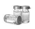 Medical vials with solution for injection Royalty Free Stock Photo
