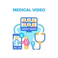 Medical Video Conference Vector Concept Color