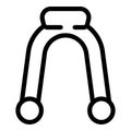 Medical walker icon, outline style Royalty Free Stock Photo