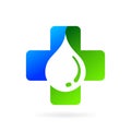 Medical water drop logo design concept