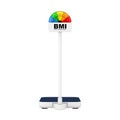 Medical Weight Control Floor Scale with BMI or Body Mass Index Scale Meter Dial Gage. 3d Rendering