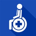 Medical wheelchair icon