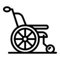 Medical wheelchair icon, outline style