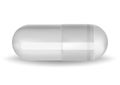 Medical white Pill. Vector realistic illustration Royalty Free Stock Photo