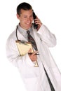 Medical worker helps you out over the phone Royalty Free Stock Photo