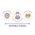 Medical worker loop concept icon