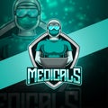 Medicals esport mascot logo design Royalty Free Stock Photo