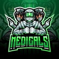The medicals esport mascot logo Royalty Free Stock Photo