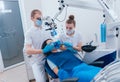 Medicamentous treatment of root canals during endodontic treatment Royalty Free Stock Photo