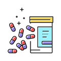 medicaments gout treatment color icon vector illustration
