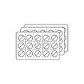 medicaments line icon. Medical illustration for design