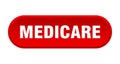 medicare button. rounded sign on white background