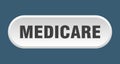 medicare button. rounded sign on white background