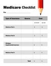 Medicare Checklist Worksheet, Fill in the Blanks, Red Pencil