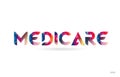 medicare colored rainbow word text suitable for logo design