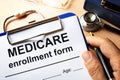 Medicare enrollment form.