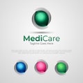 Medicare health company logo design template