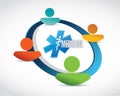 Medicare people network sign concept illustration