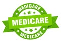 medicare round ribbon isolated label. medicare sign.