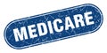 medicare sign. medicare grunge stamp.