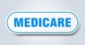 medicare sign. rounded isolated button. white sticker