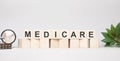 MEDICARE word made with wooden blocks concept