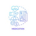Medication blue gradient concept icon