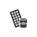 Medication cup vector icon Royalty Free Stock Photo