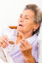 Medication Given to Elderly Royalty Free Stock Photo