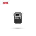 Medication jar icon vector isolated 5