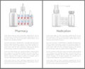 Medication and Pharmacy Poster Medical Bottles Set