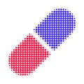 Medication Pill Halftone Dotted Icon