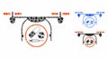 Medication quadcopter Composition Icon of Circle Dots