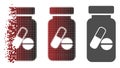 Dust Dot Halftone Medication Vial Icon