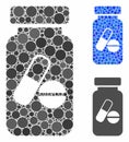 Medication vial Mosaic Icon of Circles