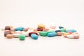 Medications in the form of tablets. Royalty Free Stock Photo