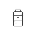 Medications jar line icon